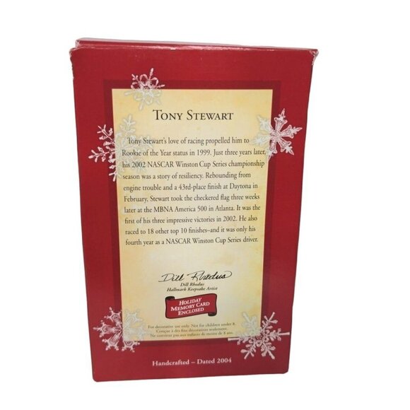Hallmark Tony Stewart NASCAR Racing Christmas Ornament 2004 - Picture 2 of 2
